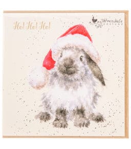 Weihnachtskarte Hase HoHoHo