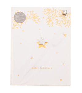 Weihnachtskarte mit Sternanhänger